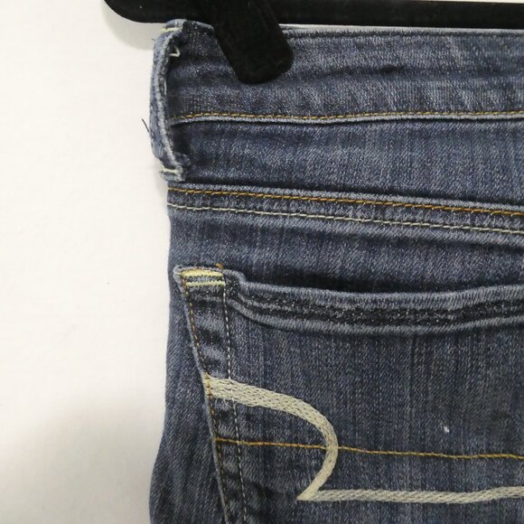 AMERICAN EAGLE - Stretch | size 2 | Classic Dark Blue Denim Shorts - Picture 9 of 14